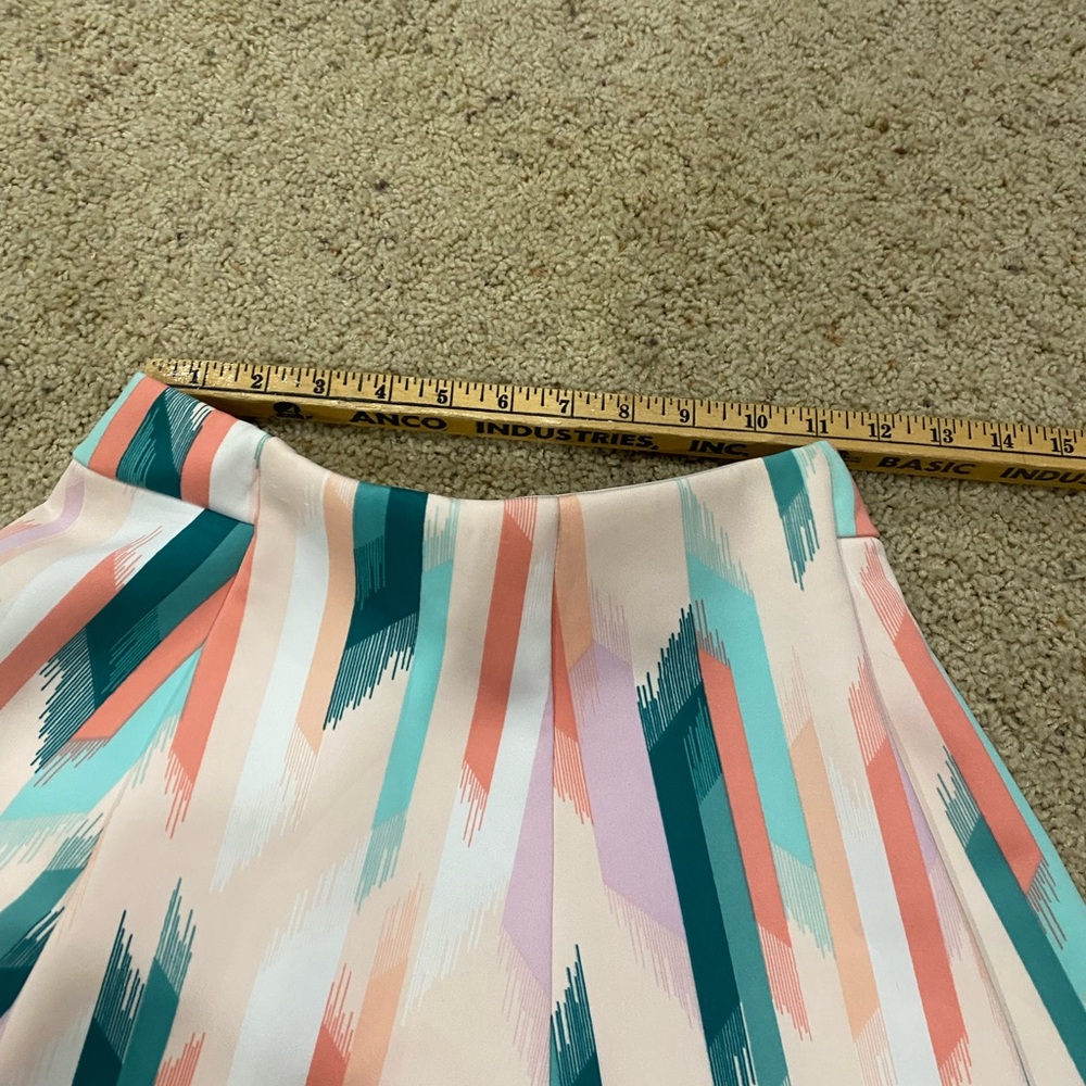 Decree Pastel Aztec Skater Skirt M Stretch Flare Festival - Picture 2 of 5